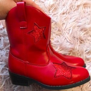 Gymboree red cowboy boots